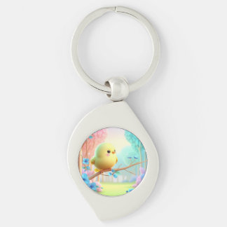 Porte-clés Pastel Bloom — Charme floral pour sacs