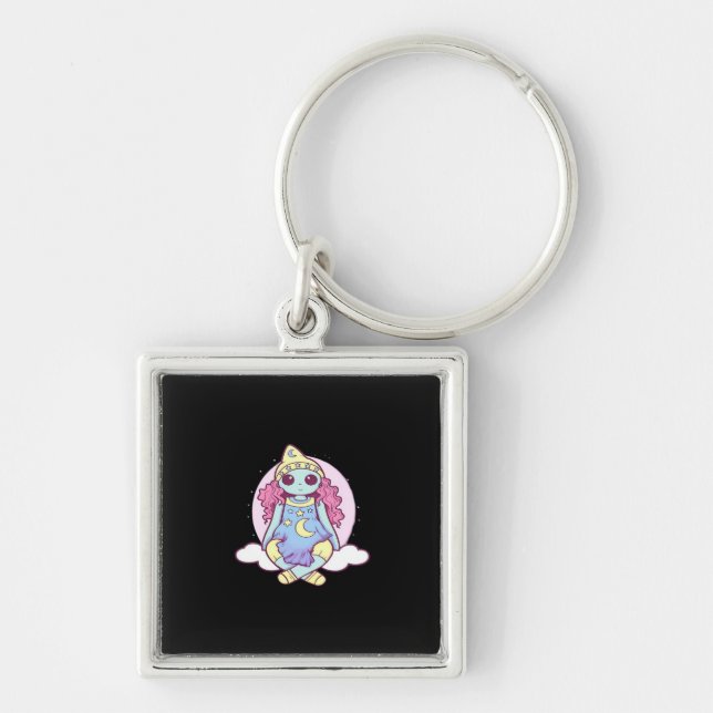 Porte-clés Pastel Goth Whimsigoth Clown Ragdoll (Devant)