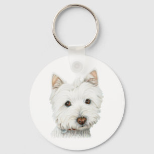 Porte-clés Pastel Westie Dog