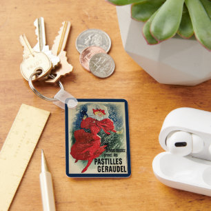 Porte-clés Pastilles Geraudel Art Nouveau vintage