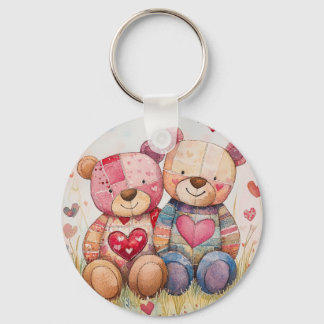 Porte-clés Patchwork Bears Valentine