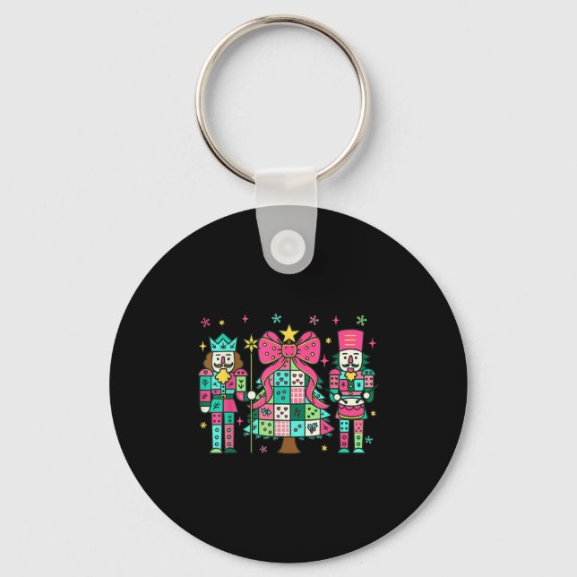 Porte-clés Patchwork Nutcracker Arbre de Noël Nk Nk Nutcracke (Recto)