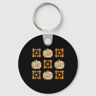Porte-clés Patchwork Quilter Automne Citrouille Quilt Block A