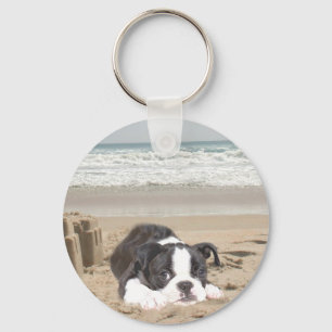 Porte-clés Pâtés de sable de porte - clé de Boston Terrier