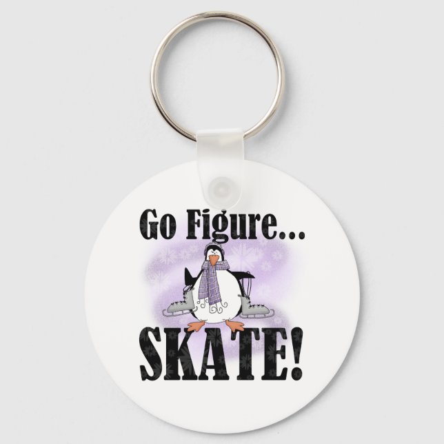 Porte-clés Patinage artistique Penguin Go (Recto)