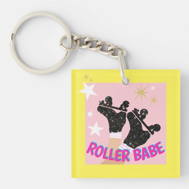 Porte-clés Patinage moderne Roller Babe Skater Derby Patinage (Devant)