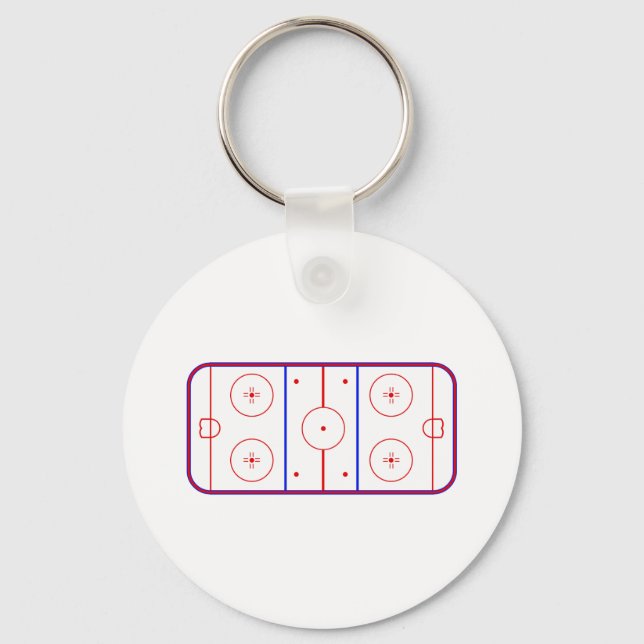 Porte-clés patinoire de hockey (Recto)