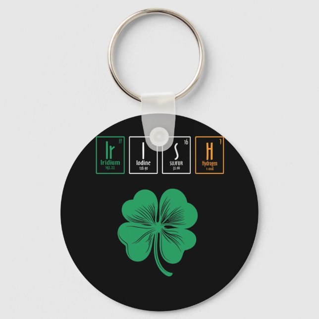 Porte-clés Patricks Day Shirt Professeur de sciences chimie i (Recto)