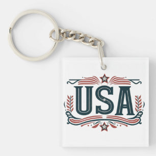 Porte-clés Patriotique, États-Unis vintages