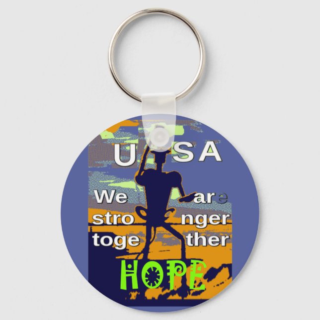 Porte-clés Patriotique USA Hope Graphisme (Recto)
