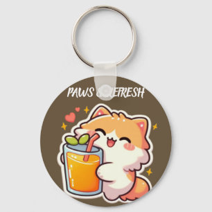 Porte-clés Pattes personnalisées et design de chat mignon Ref