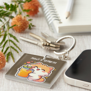 Porte-clés Pattes personnalisées et design de chat mignon Ref