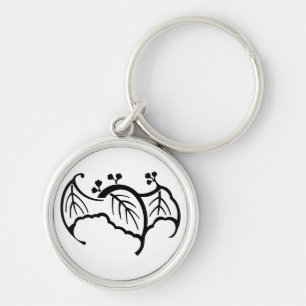Porte-clés Paulownia en forme de chauve-souris