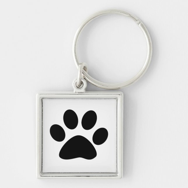 Porte-clés Paw Print Pattern Dog Mom Dad Christmas Gift Favor (Devant)
