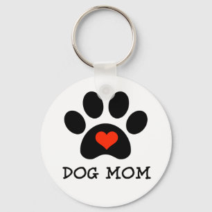 Porte-clés Pawprint Chien Maman