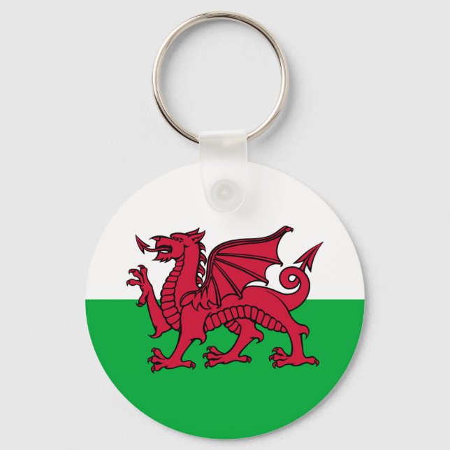 Porte-clés Pays de Galles - Drapeau gallois (Recto)