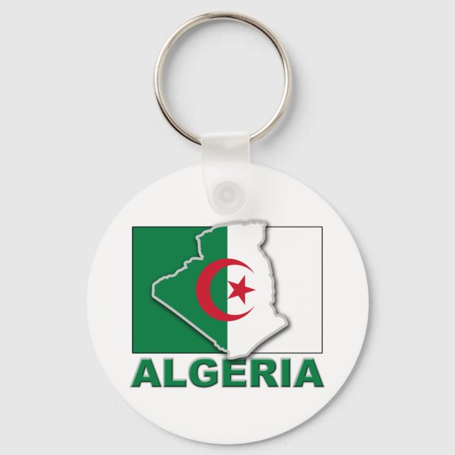Porte-clés Pays du pavillon de l'Algérie (Recto)