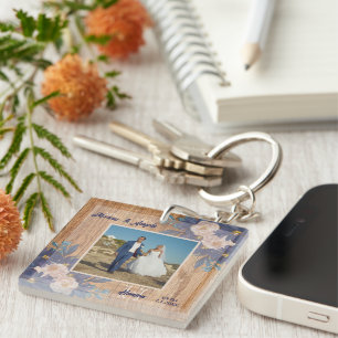 Porte-clés Pays Rustique Floral Marine rose