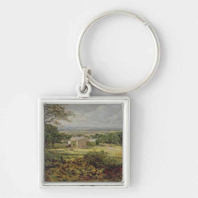 Porte-clés Paysage anglais avec une maison, 19ème siècle (Devant)