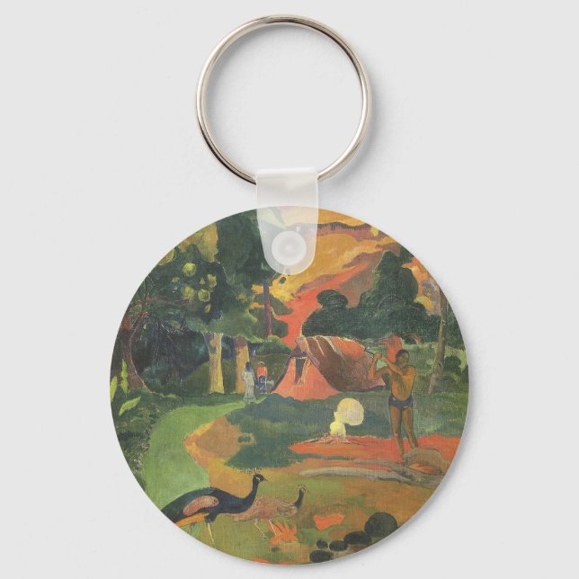 Porte-clés Paysage avec des paons par Paul Gauguin (Recto)