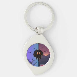 Porte-clés Paysage Jour & Nuit Visage Souriant Fondant Psyché