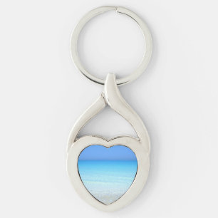 Porte-clés Paysage marin de couleur turquoise