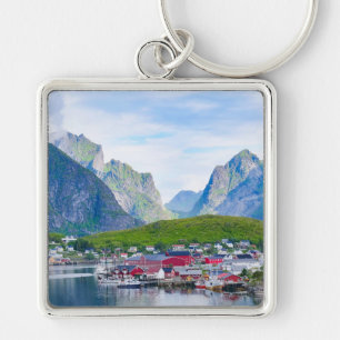 Porte-clés Paysage norvégien pittoresque Iles Lofoten Norvège