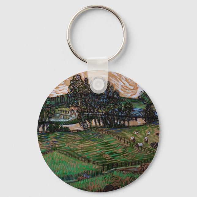 Porte-clés Paysage, Pont sur l'Oise par Vincent van Gogh (Recto)