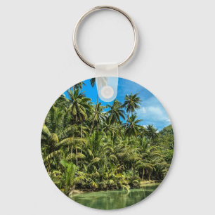Porte-clés Paysage tropical, philippines, Kawasan falls Cas