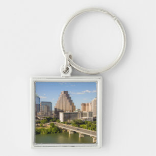 Porte-clés Paysage urbain de Downtown sur le lac Lady Bird