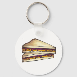Porte-clés PB&J Beurre d'arachide Jelly Porte - clé alimentai