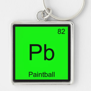 Porte-clés Pb - Paintball Chemistry Element Symbol Sport Tee