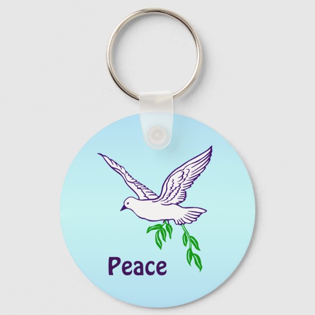 Porte-clés Peace Dove with Olive Branch Porte - clé personnal (Recto)