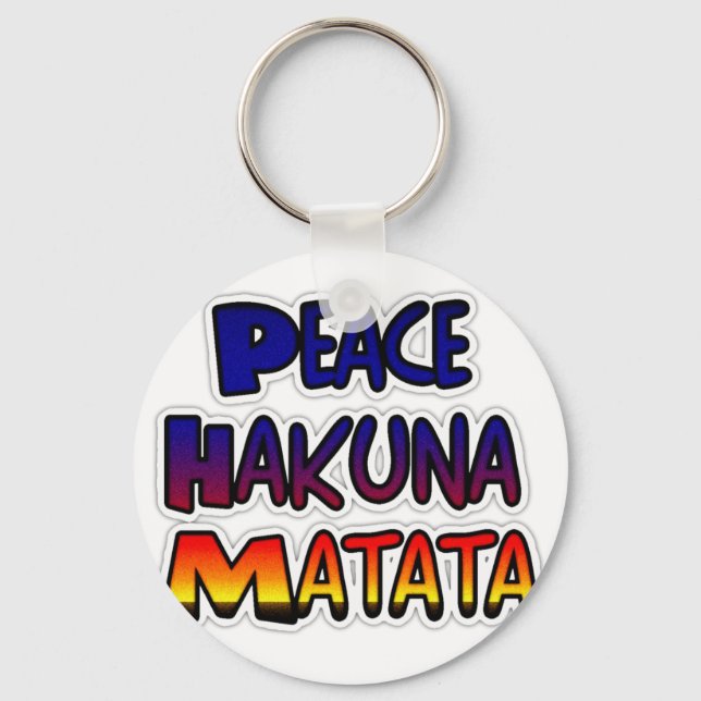 Porte-clés Peace Hakuna Matata Gradient Art (Recto)