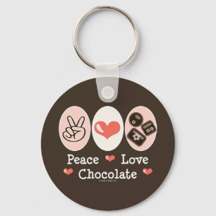 Porte-clés Peace Love Chocolate Porte - clé