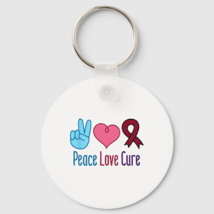 Porte-clés Peace Love Cure Sickle Cell Anemia Sensibilisation