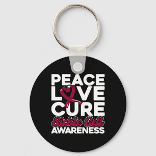 Porte-clés Peace Love Cure Sickle Cell Awareness 1