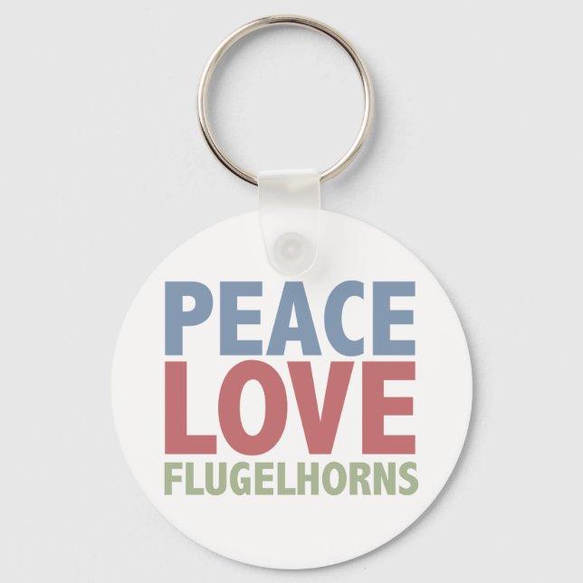 Porte-clés Peace Love Flugelhorn (Recto)