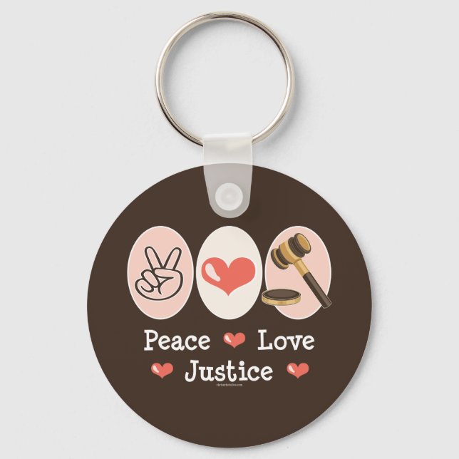 Porte-clés Peace Love Justice Porte - clé (Recto)