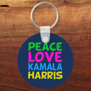 Porte-clés Peace Love Kamala Harris