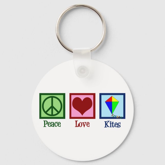 Porte-clés Peace Love Kites (Recto)