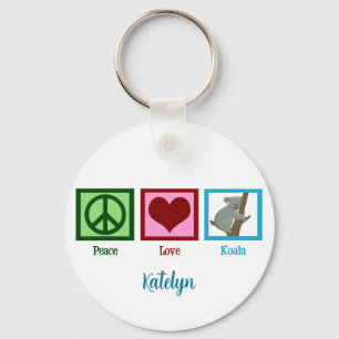 Porte-clés Peace Love Koala Bear