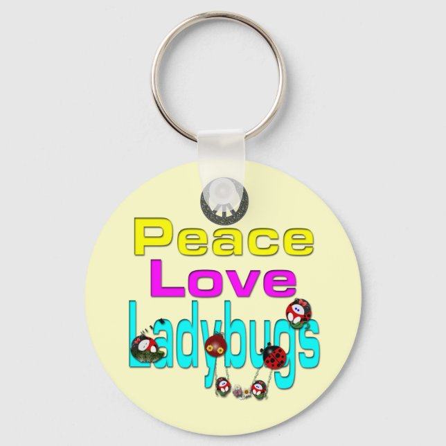 Porte-clés Peace Love Ladybugs (Recto)