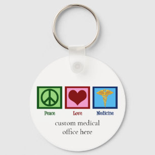 Porte-clés Peace Love Medicine