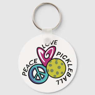 Porte-clés Peace Love Pickleball