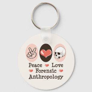 Porte-clés Peace Love Porte - clé d'anthropologie judiciaire
