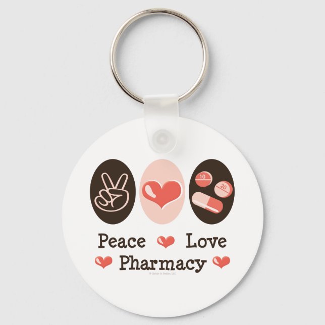 Porte-clés Peace Love Porte - clé de pharmacie (Recto)