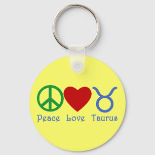 Porte-clés Peace Love Taurus Astrologie Produits