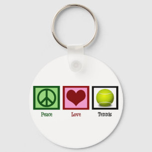 Porte-clés Peace Love Tennis