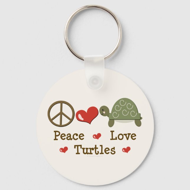 Porte-clés Peace Love Turtles Porte - clé (Recto)